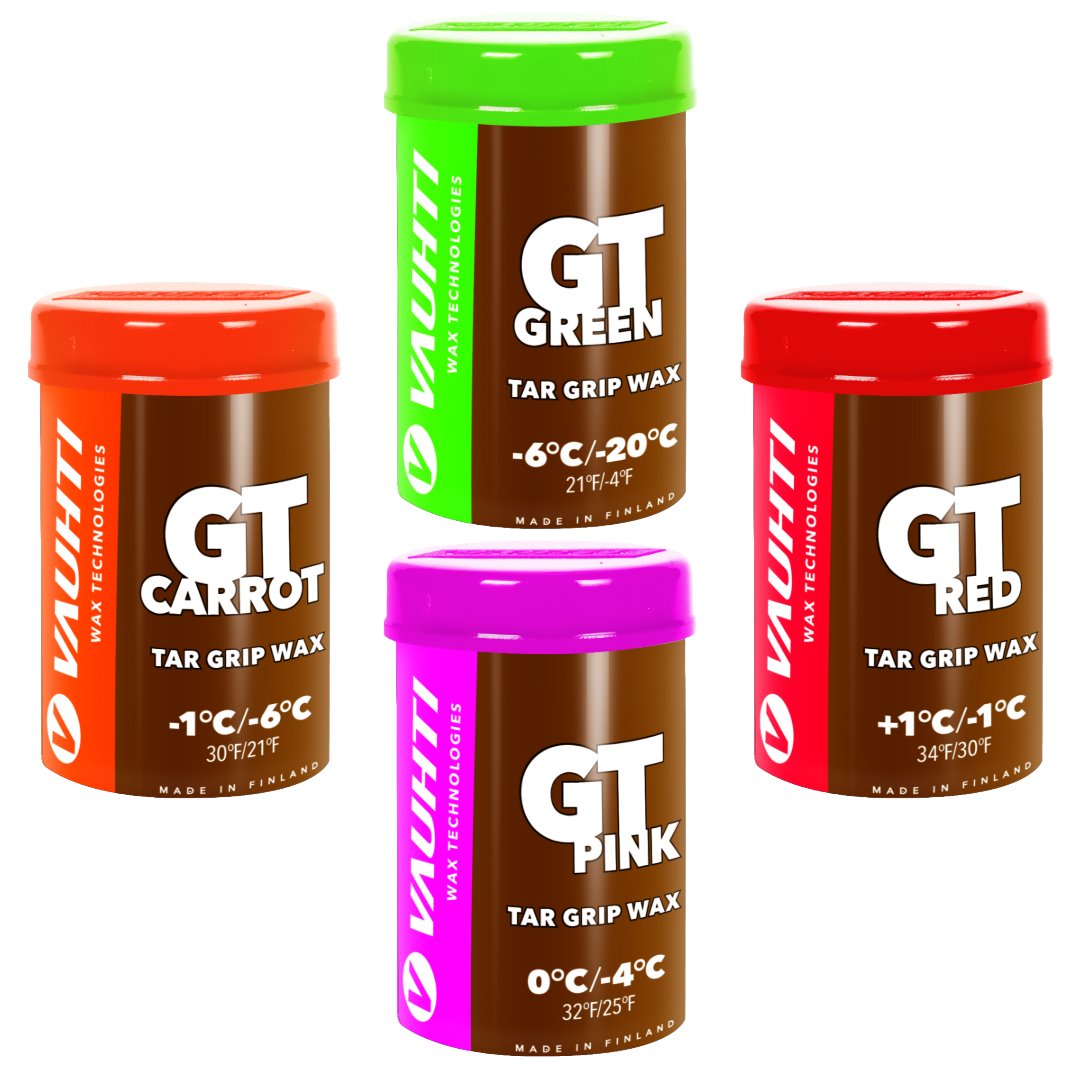 Pit tar, made from Finnish pine, is one of the raw materials used in the Tar Grip waxes. In addition to the pleasant aroma, tar waxes have a wide operating range and more convenient waxing properties.