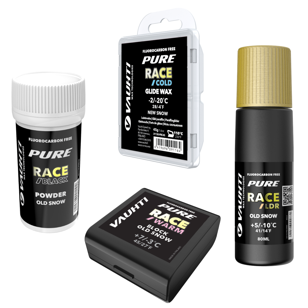 An image representing the Vauhti RACE Glide Waxes product collection on | Skiwax.ca
