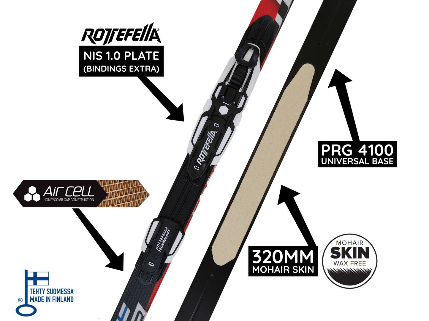 A product picture of the Peltonen SkinPro LW 2016 153cm Standard Flex NIS-1.0 Classic Skis CLEARANCE