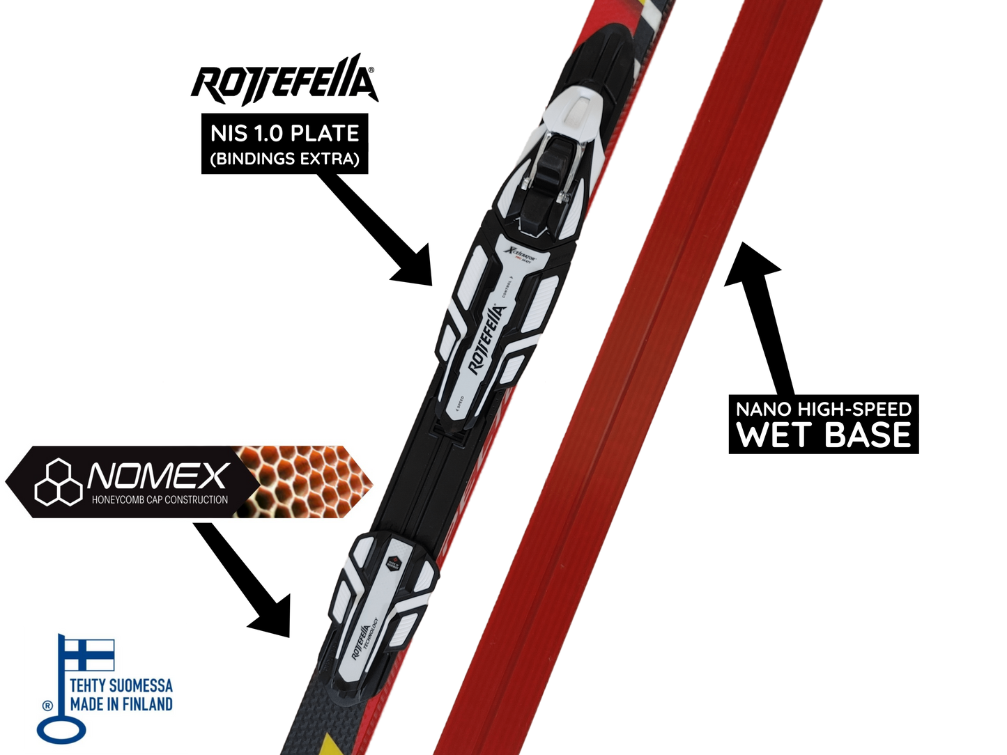 A product picture of the Peltonen SUPRA X WET TRACK 2016 Skate Skis B-GRADE MINOR DEFECTS |181cm | 181cm