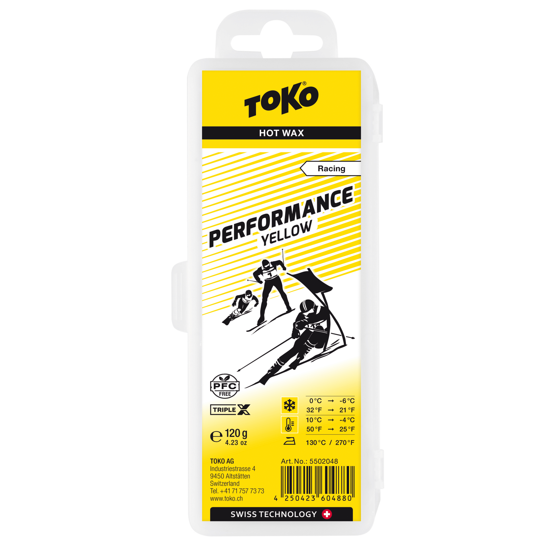 A product picture of the Toko Performance Yellow Paraffin Melt Wax