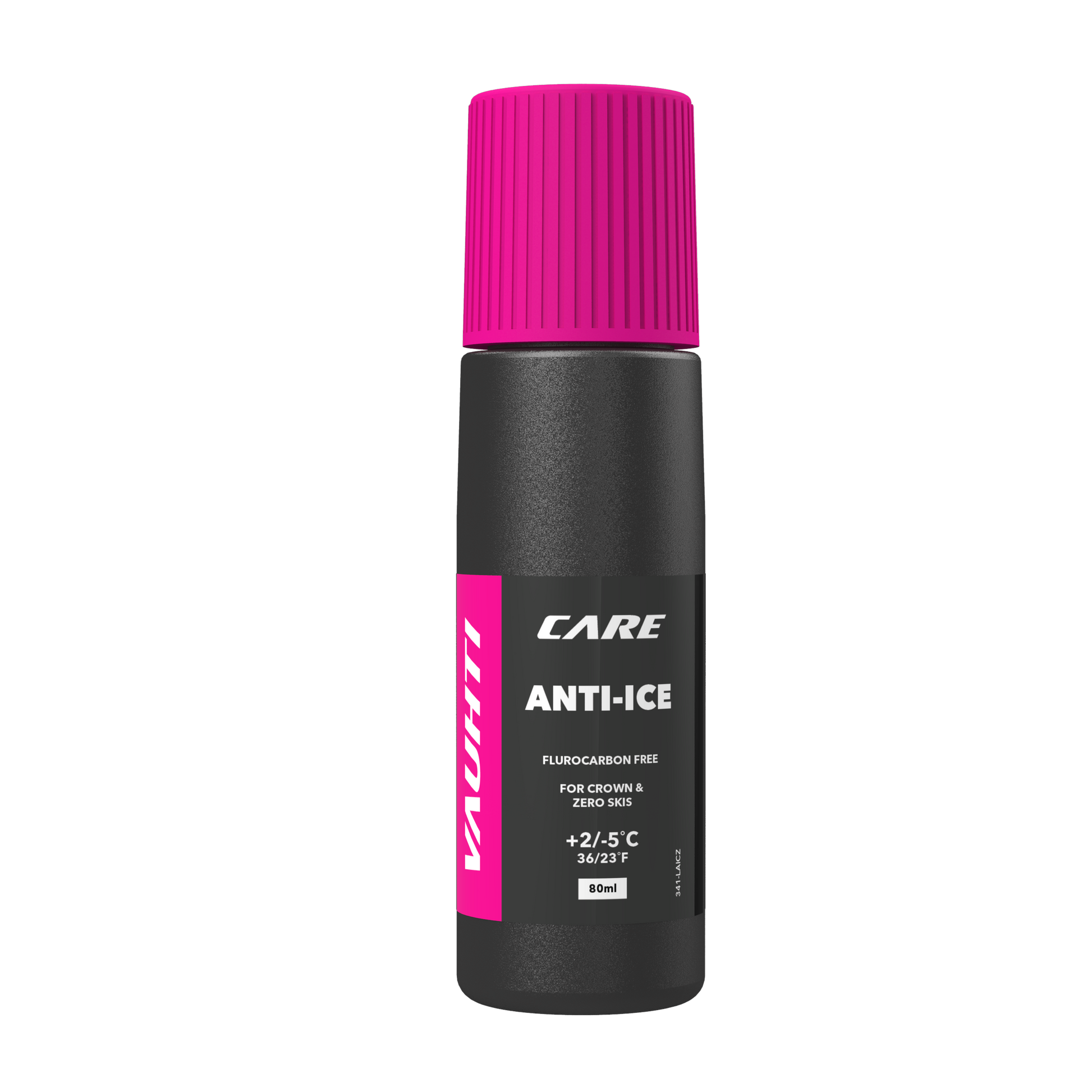Anti-ice agent for crown & zero skis. Use on new snow close to zero degrees to prevent icing.