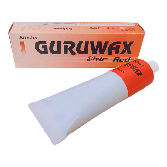 A product picture of the Guru Red-Silver Klister