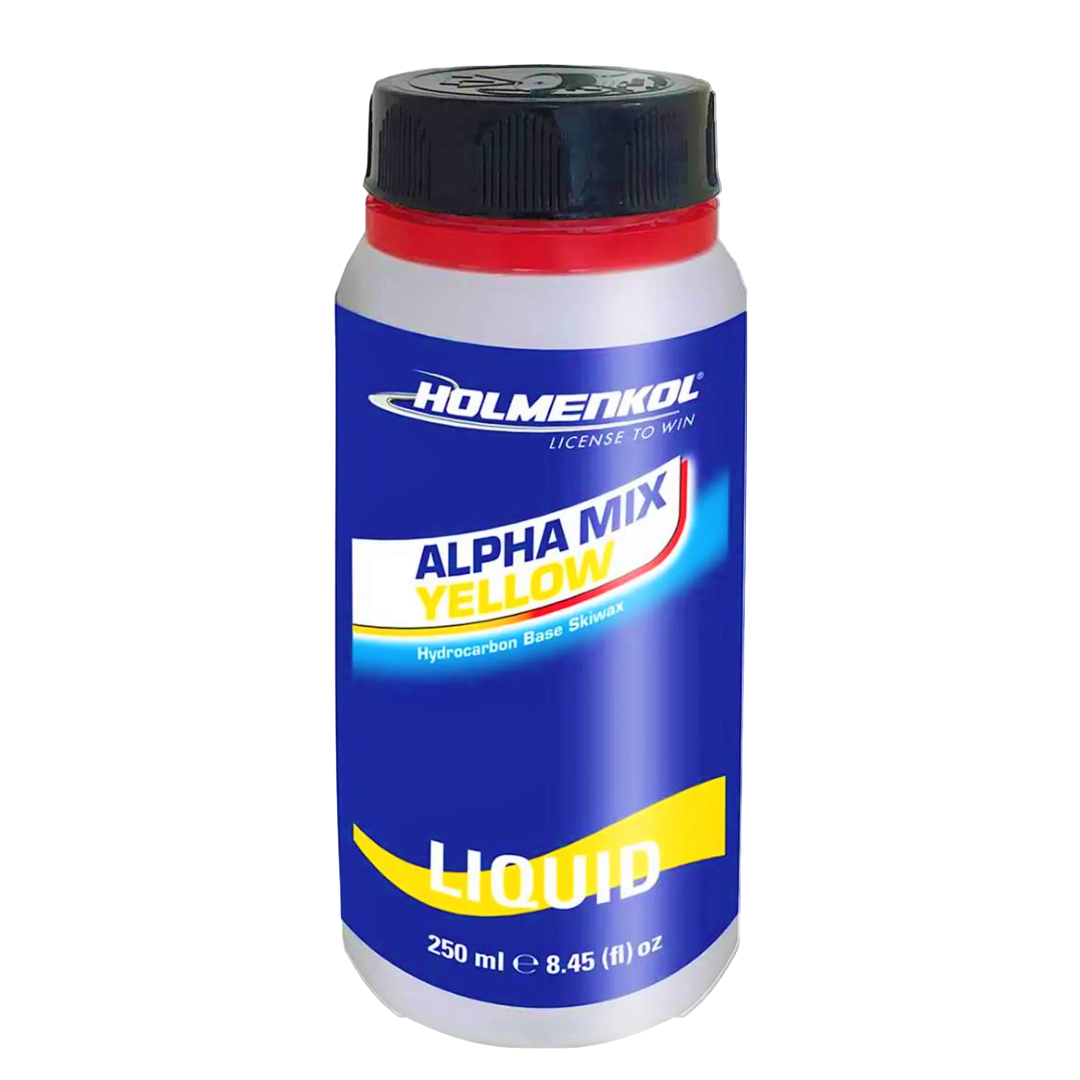 A product picture of the Holmenkol Alphamix YELLOW Basewax Liquid