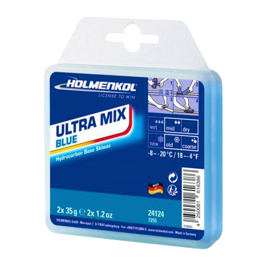 A product picture of the Holmenkol Ultramix BLUE Melt Basewax