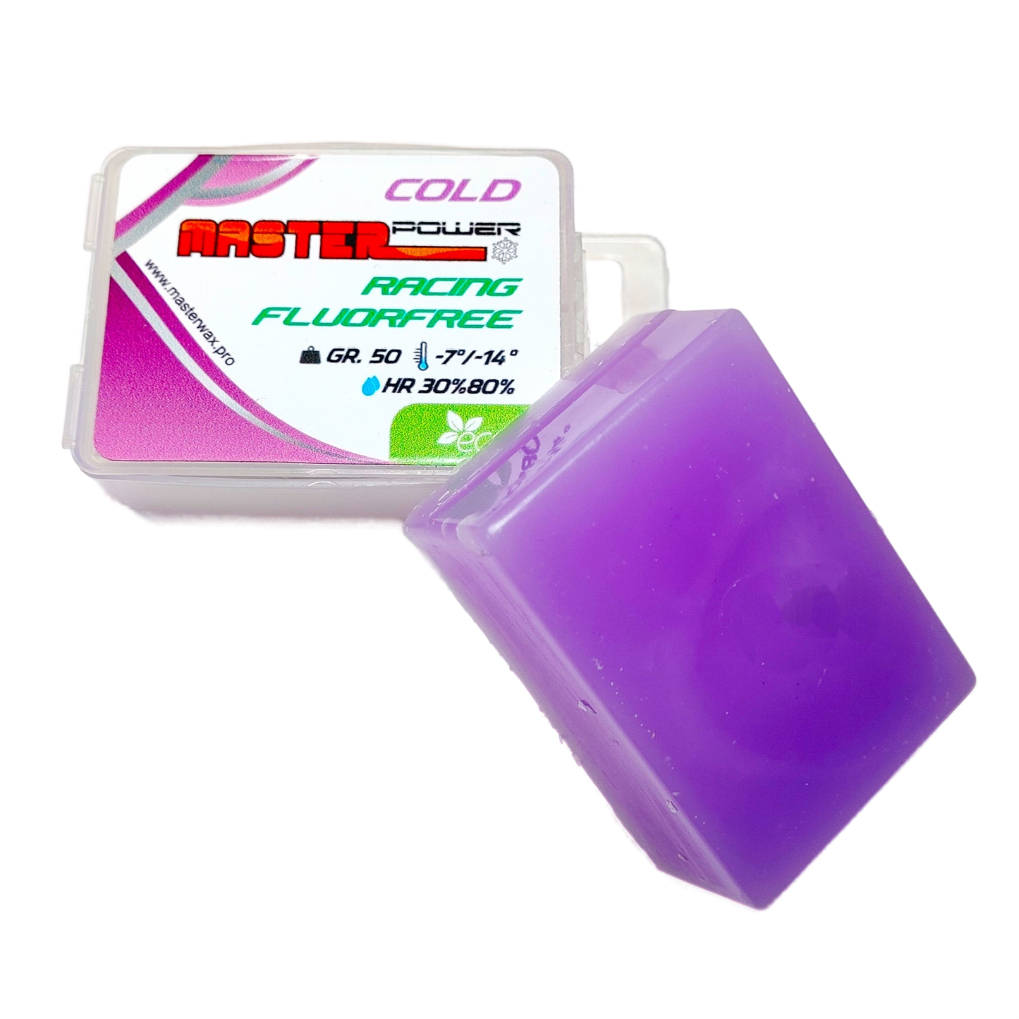 A product picture of the MasterWax RACING FLUORFREE Cold Melt Wax