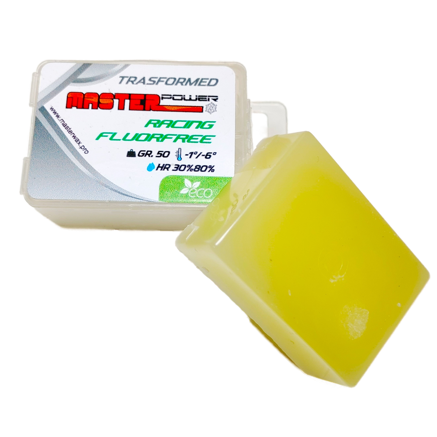 A product picture of the MasterWax RACING FLUORFREE Transformed Melt Wax