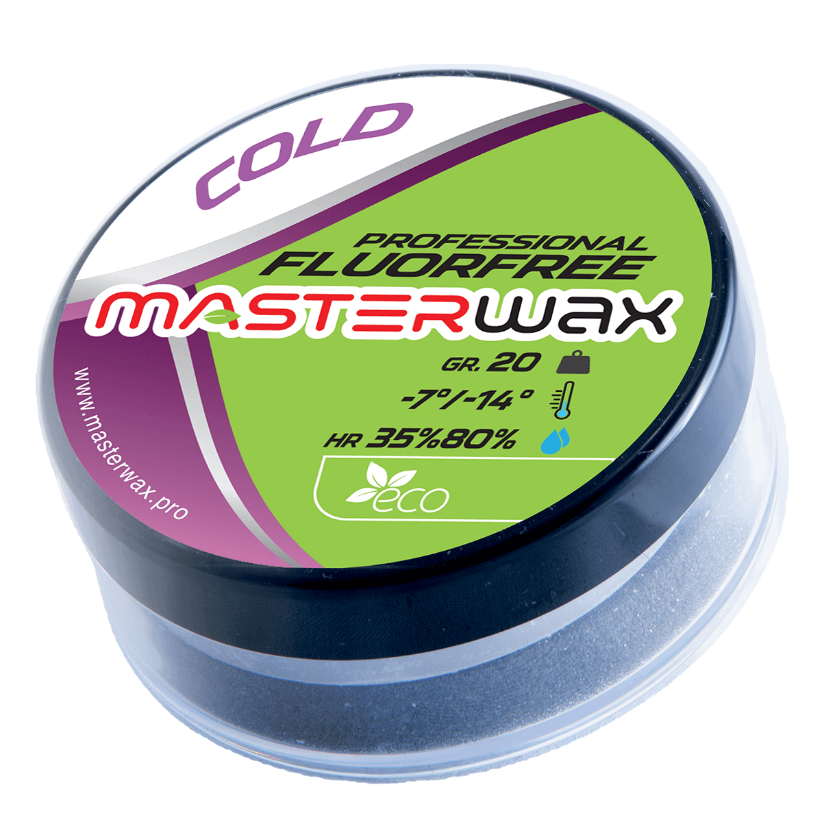 A product picture of the MasterWax Professional FLUORFREE Cold Wool-Apply Wax (-7C/-14C) | 20g