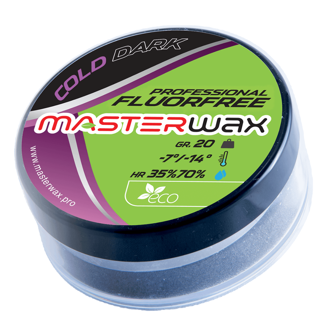 A product picture of the MasterWax Professional FLUORFREE Cold Dark Wool-Apply Wax (-7C/-14C) | 20g