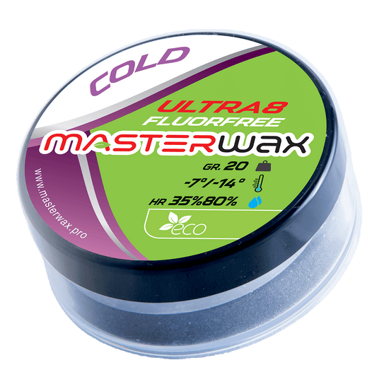 A product picture of the MasterWax Ultra8 FLUORFREE Cold Wool-Apply Wax (-7C/-14C) | 20g