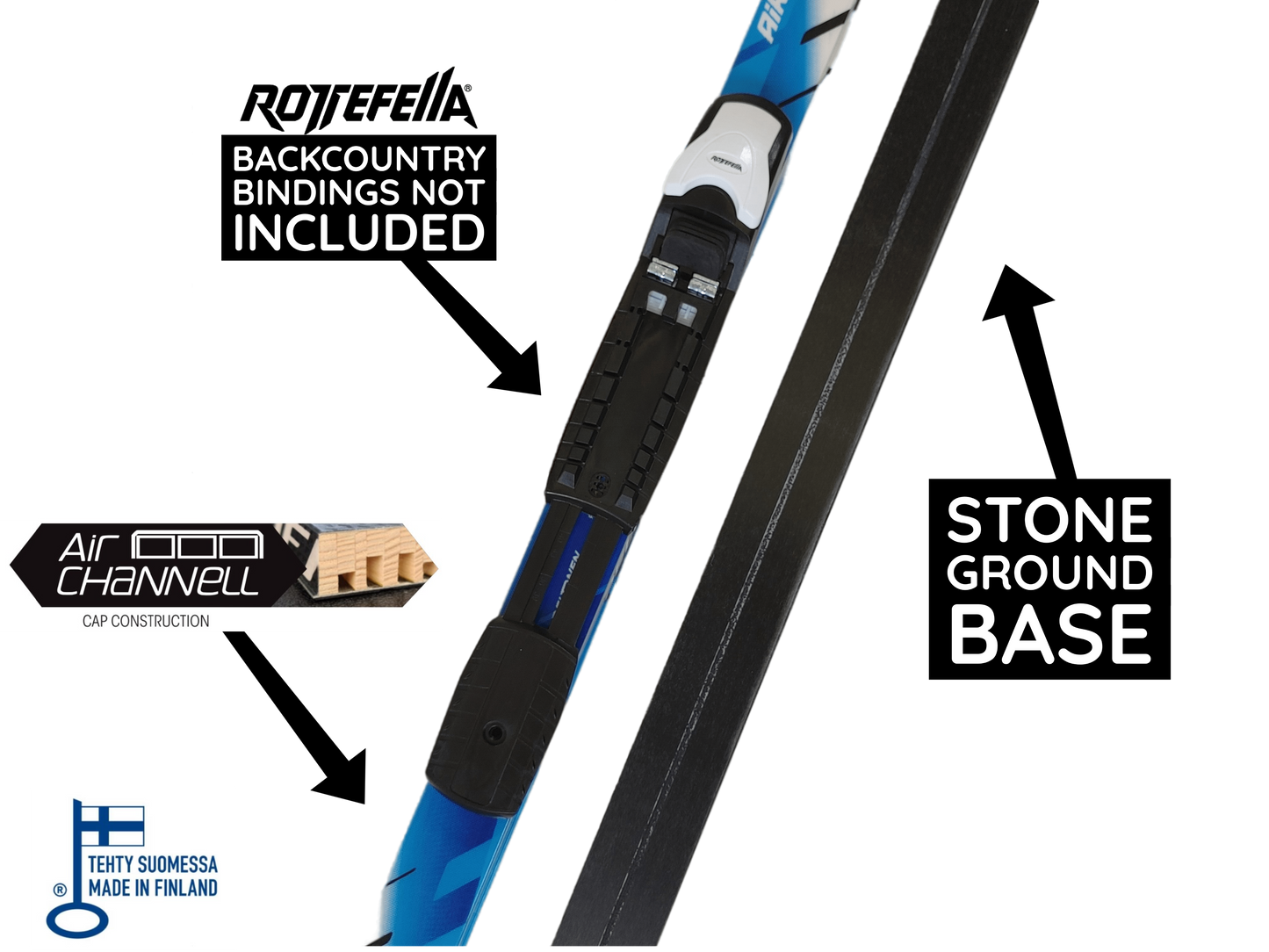 A product picture of the Peltonen Mountain Off-Track Classic WAXABLE 2016 Skis 53-49-51mm Sidecut | 195cm