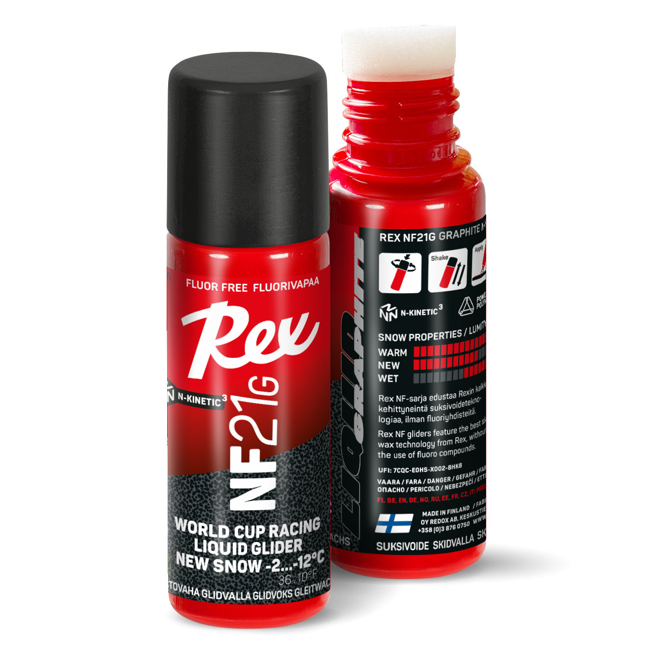 A product picture of the Rex Wax NF21G Black `New Snow` Liquid Glider