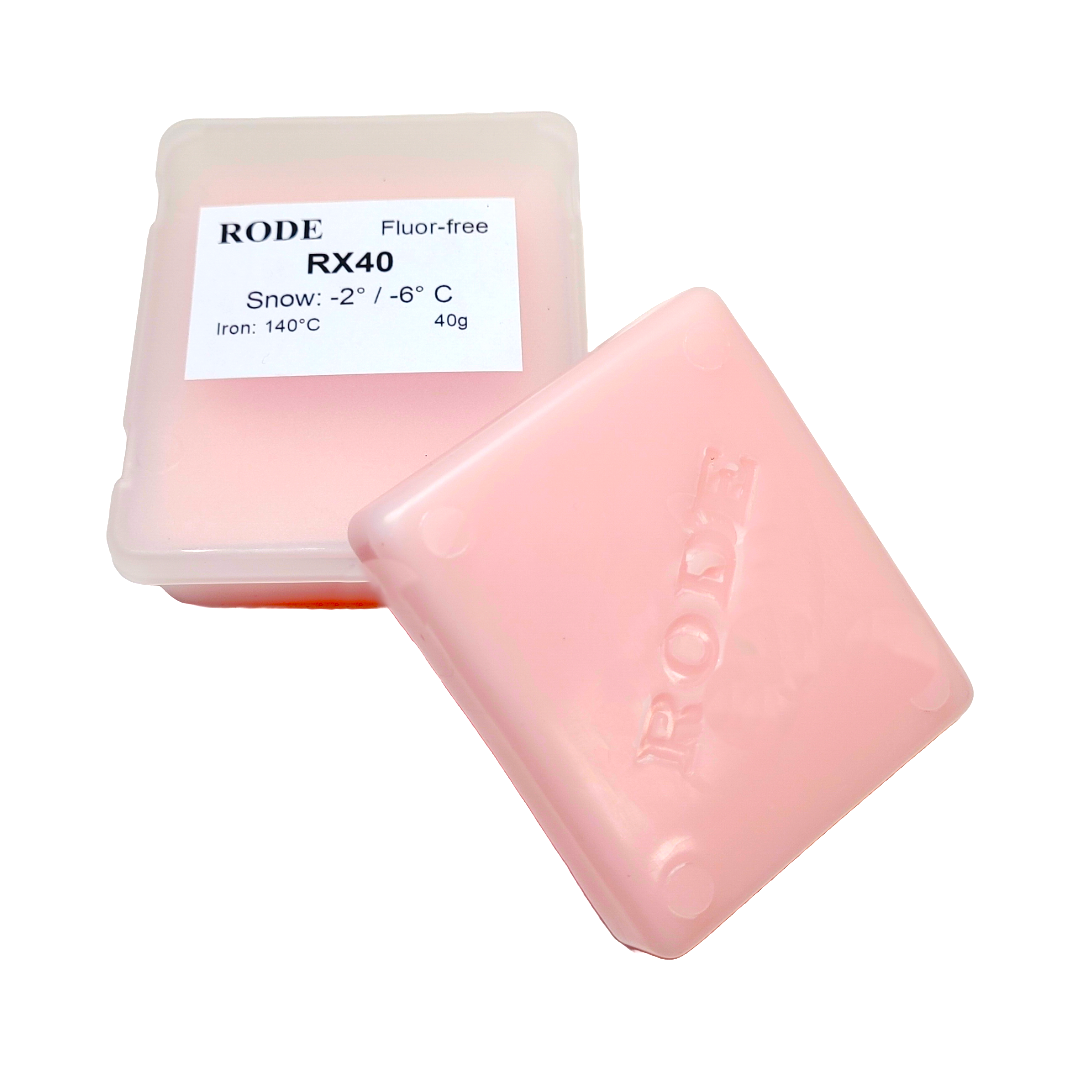 A product picture of the Rode RX40 WC Glider Red Melt Wax (Test Block)