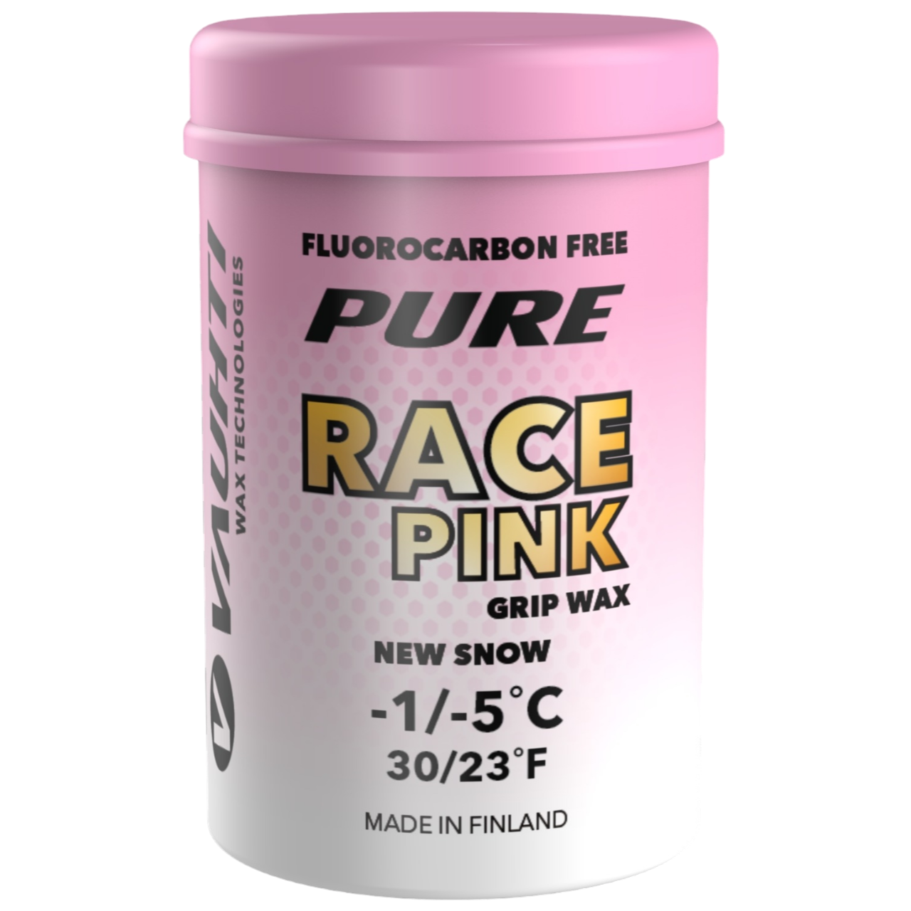 A product picture of the Vauhti RACE PINK NEW SNOW Hardwax