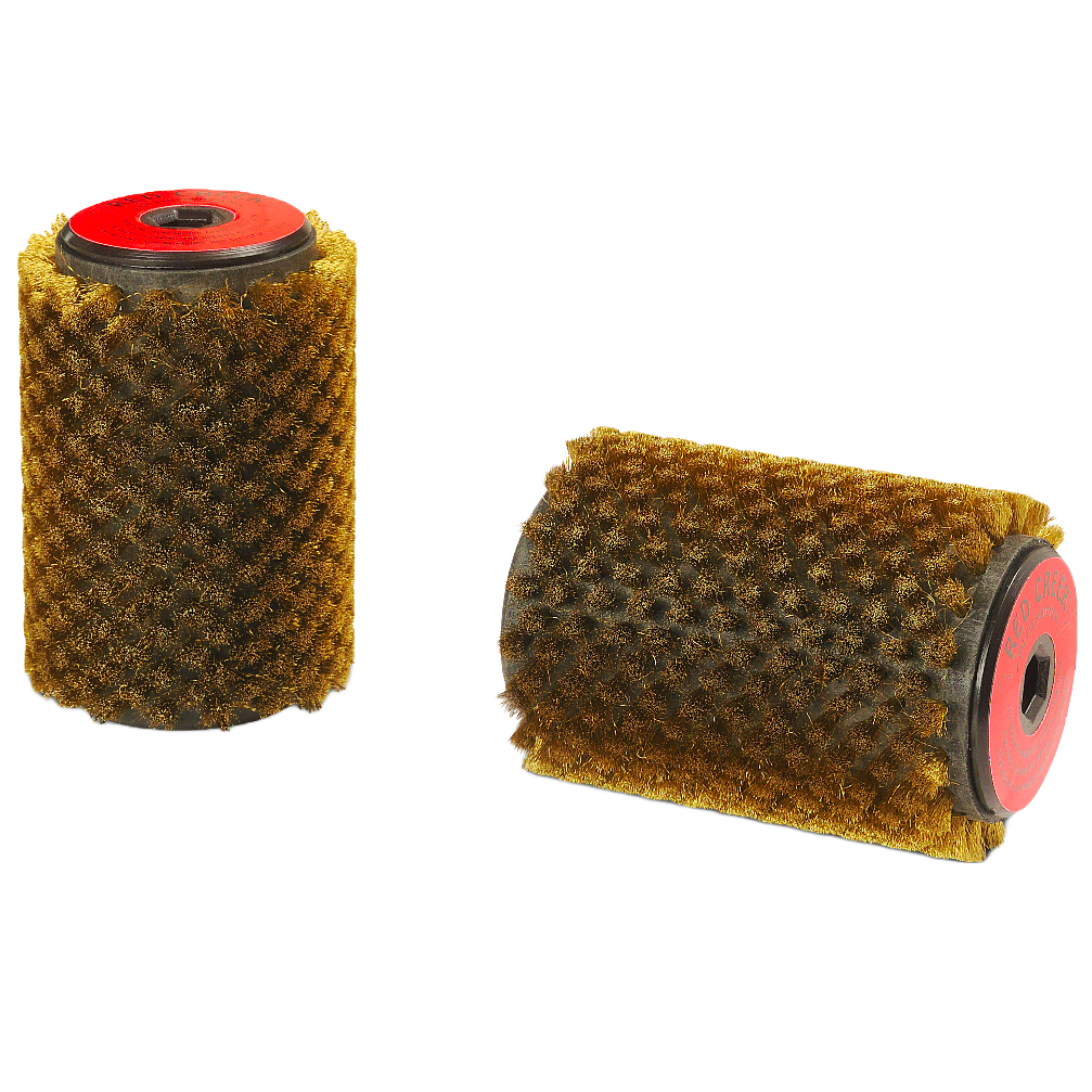 A product picture of the Red Creek Fine Brass 100mm Roto Brush