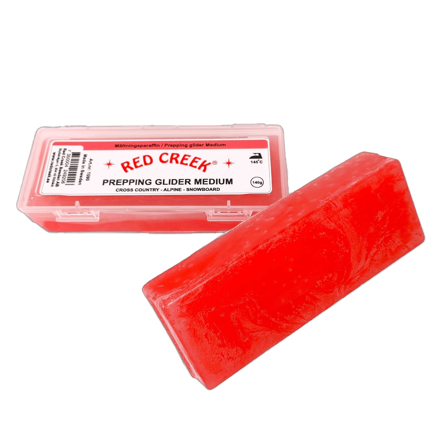 A product picture of the Red Creek Fluoro-Free Medium Base Prep Melt Glide Wax | 140g