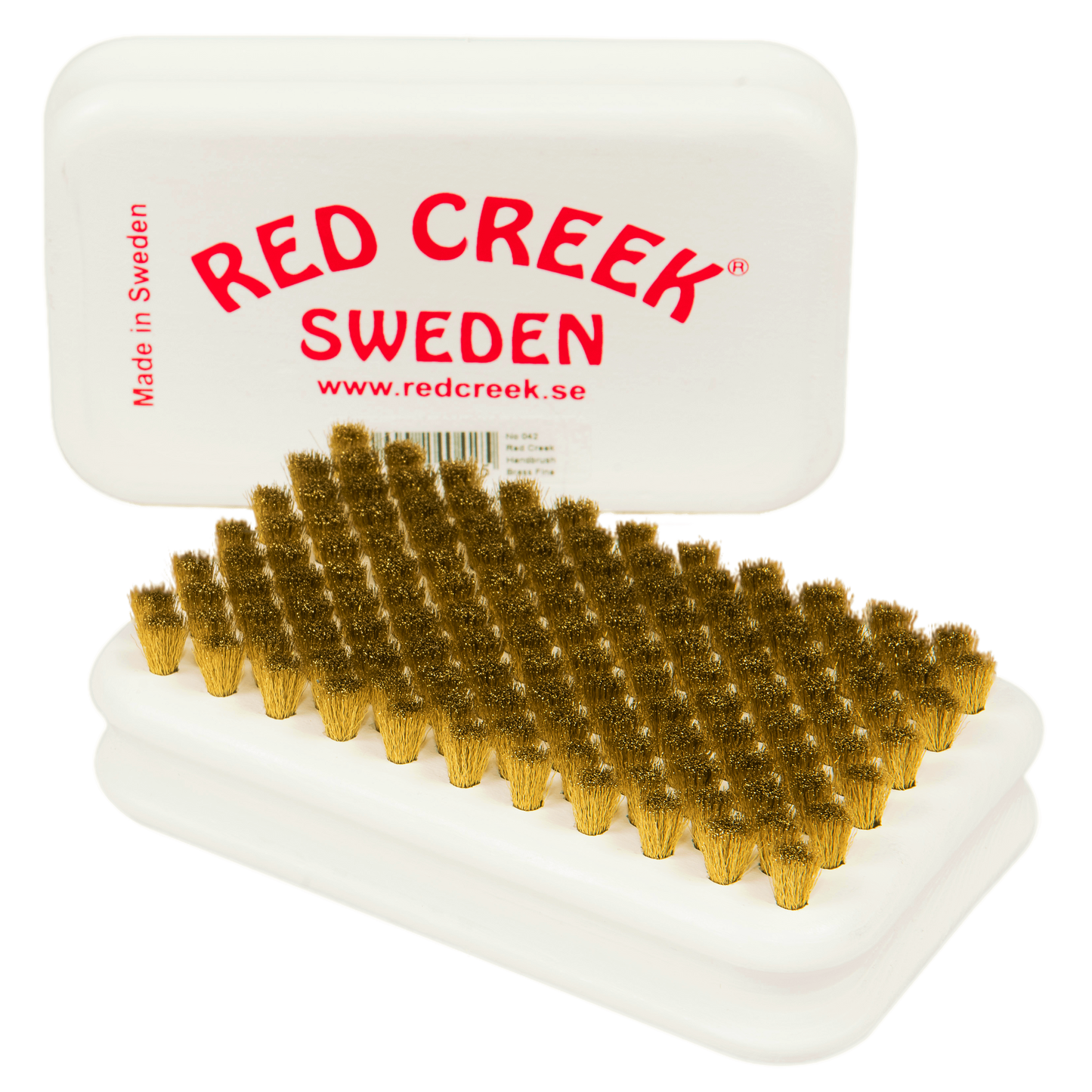 A product picture of the Red Creek Fine Brass Hand Brush