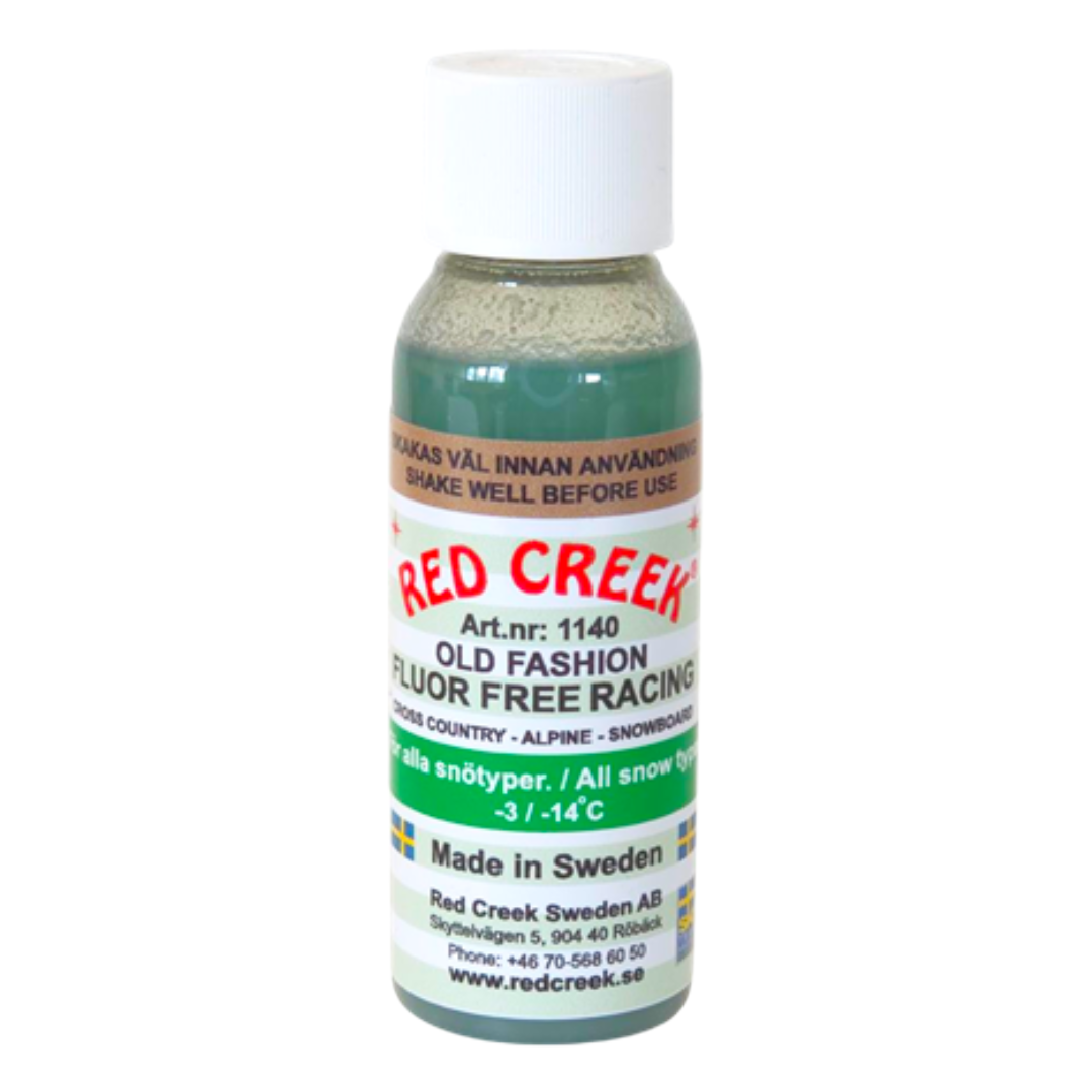 A product picture of the Red Creek Green 'Old Fashion' All Snow Types Liquid Glide Wax (-3C/-14C) | 90ml