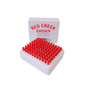 A product picture of the Red Creek Red Nylon Mini Hand Brush
