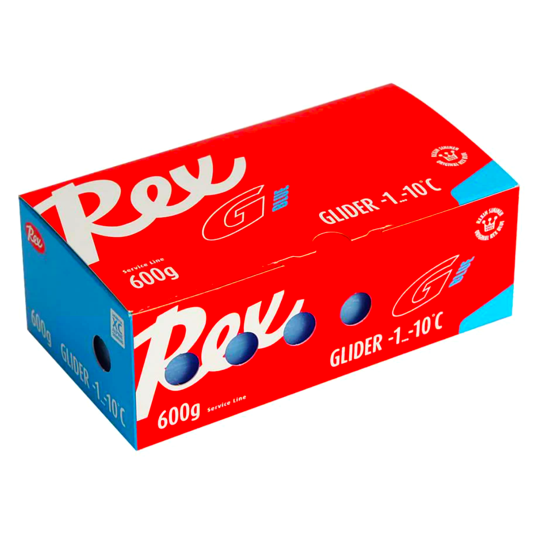 A product picture of the Rex Wax Racing Glide Blue Paraffin