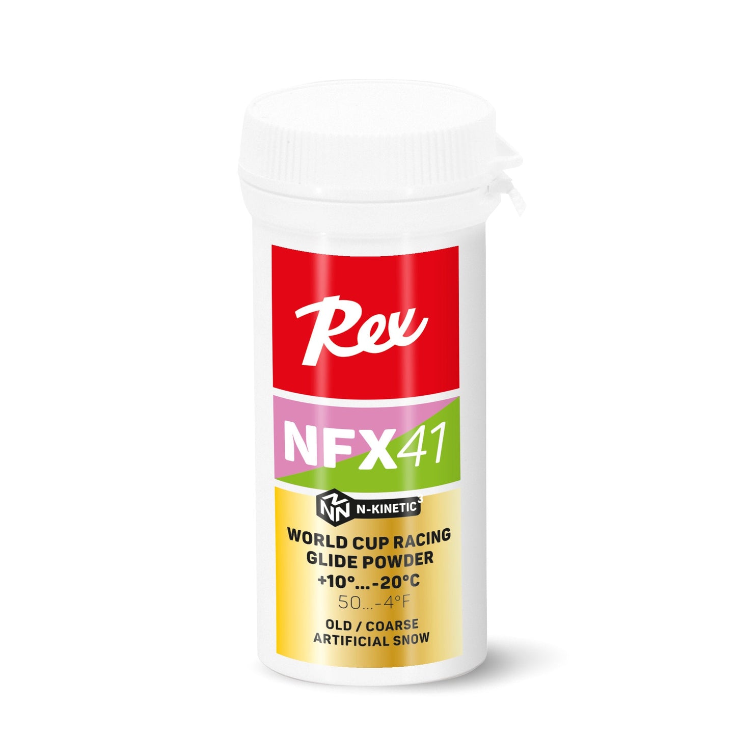 A product picture of the Rex Wax NFX41 Pink/Green UHW Powder (10C/-20C) | 20g