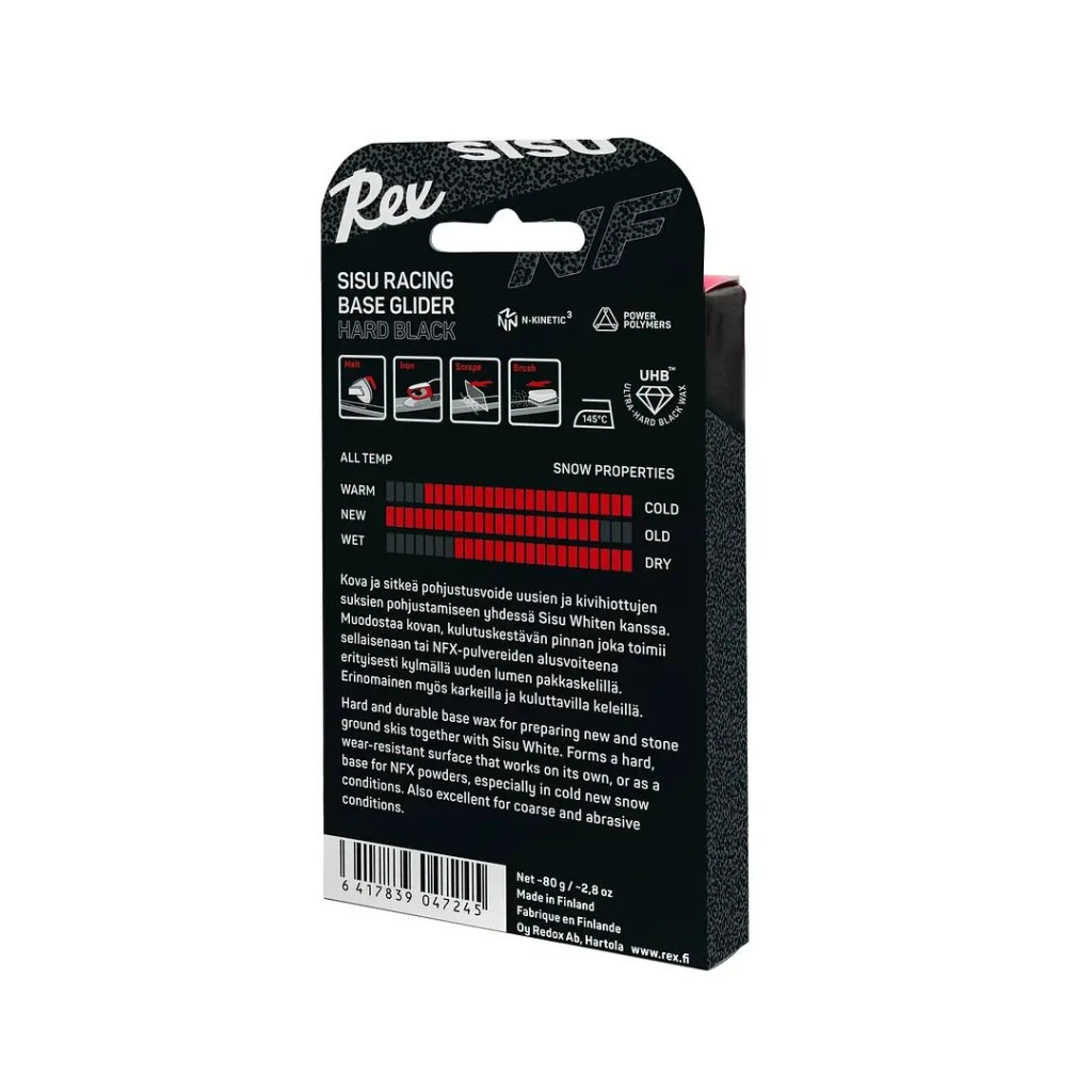 A product picture of the Rex Wax NF SISU Black Base Paraffin