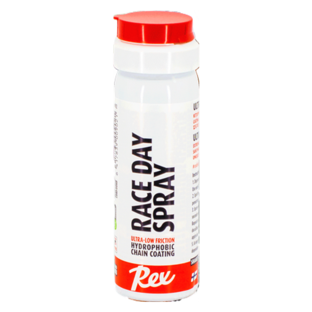 A product picture of the Rex Wax Race Day Chain Coating Spray