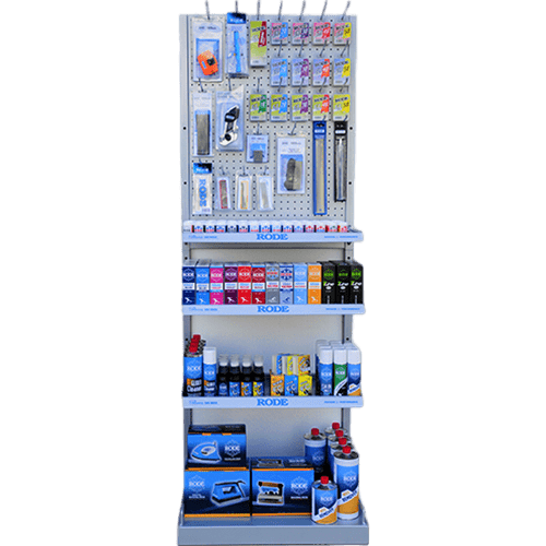 A product picture of the Rode Floor Display