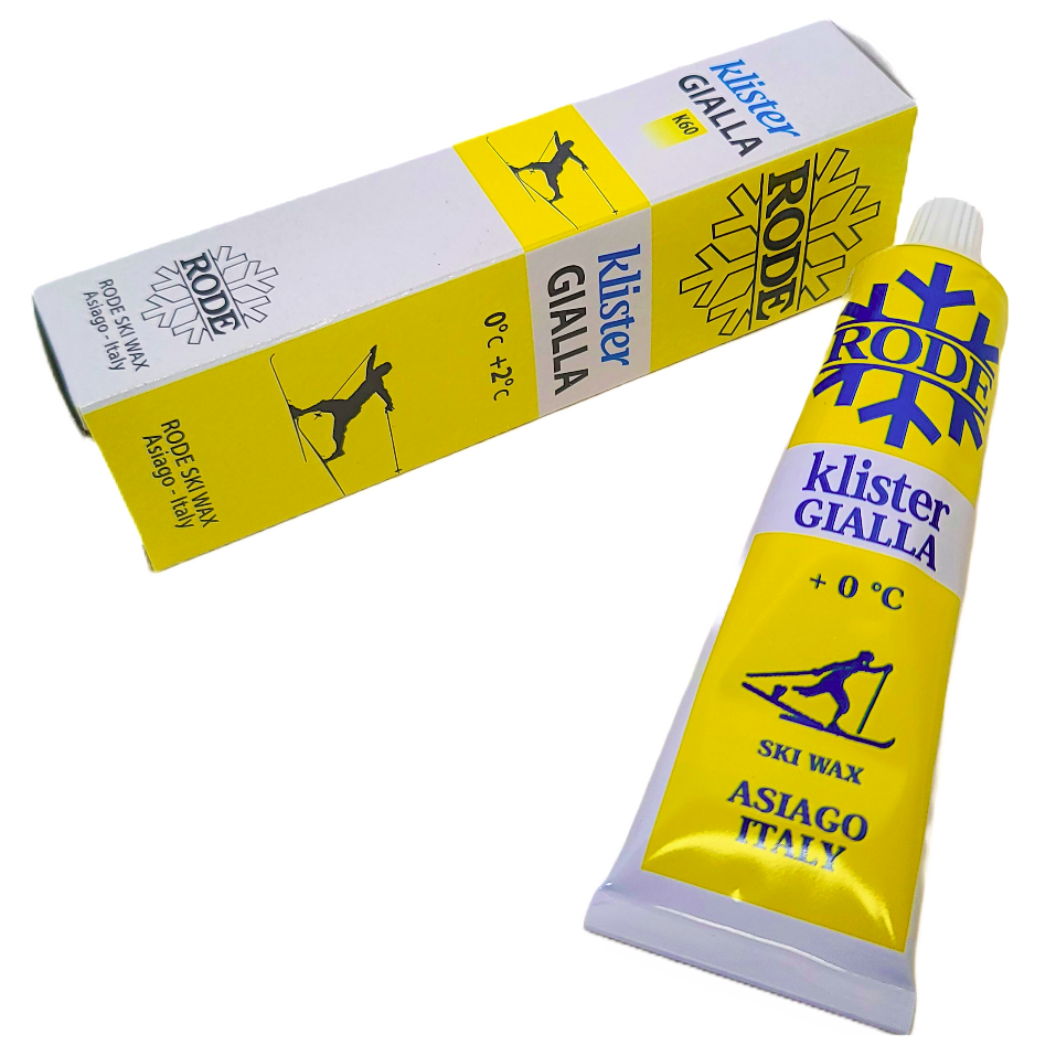 A product picture of the Rode Yellow Klister K60 | 60g (2C/0C)