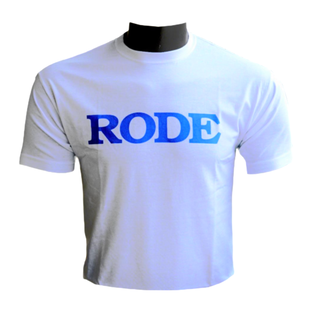 A product picture of the Rode T-shirt