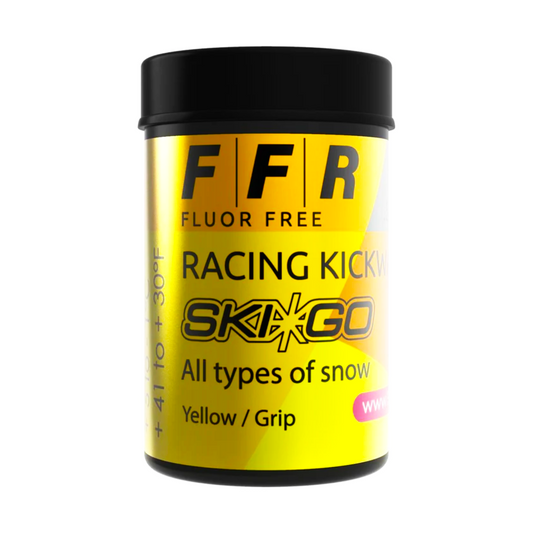 A product picture of the Ski*Go FFR Yellow Racing Hardwax