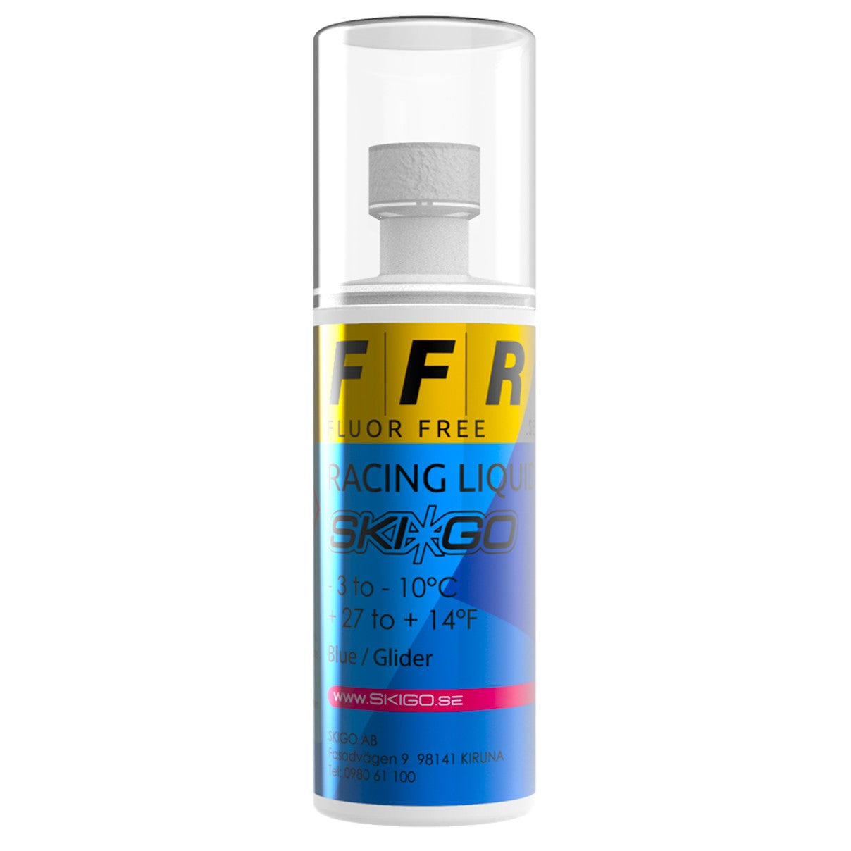 A product picture of the Ski*Go FFR Blue Liquid Glide