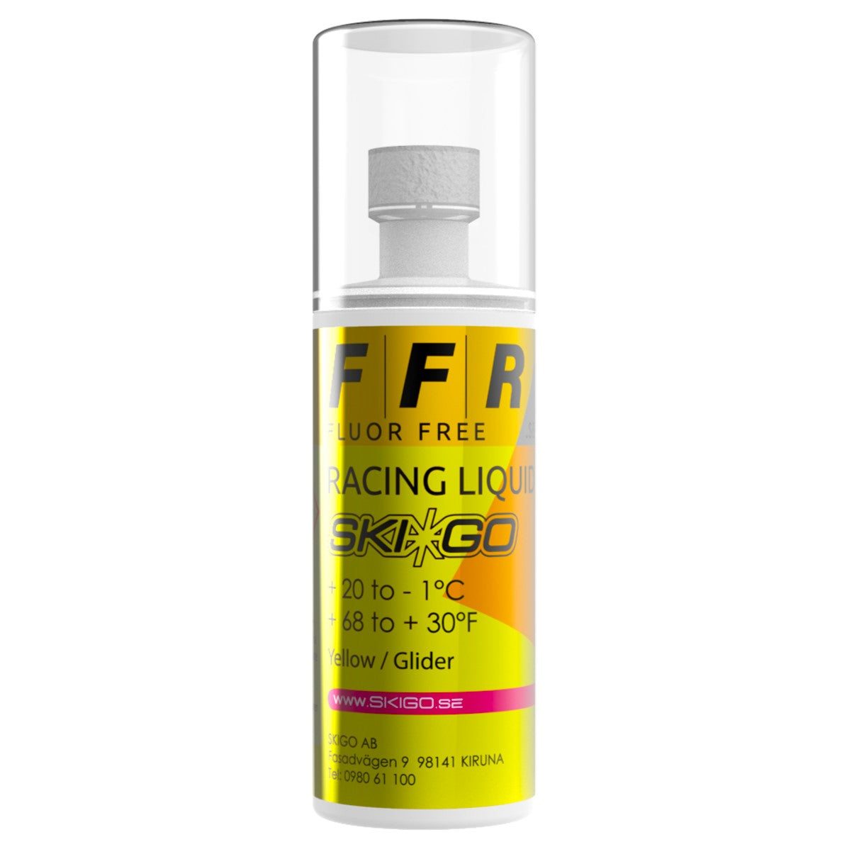 A product picture of the Ski*Go FFR Yellow Liquid Glide