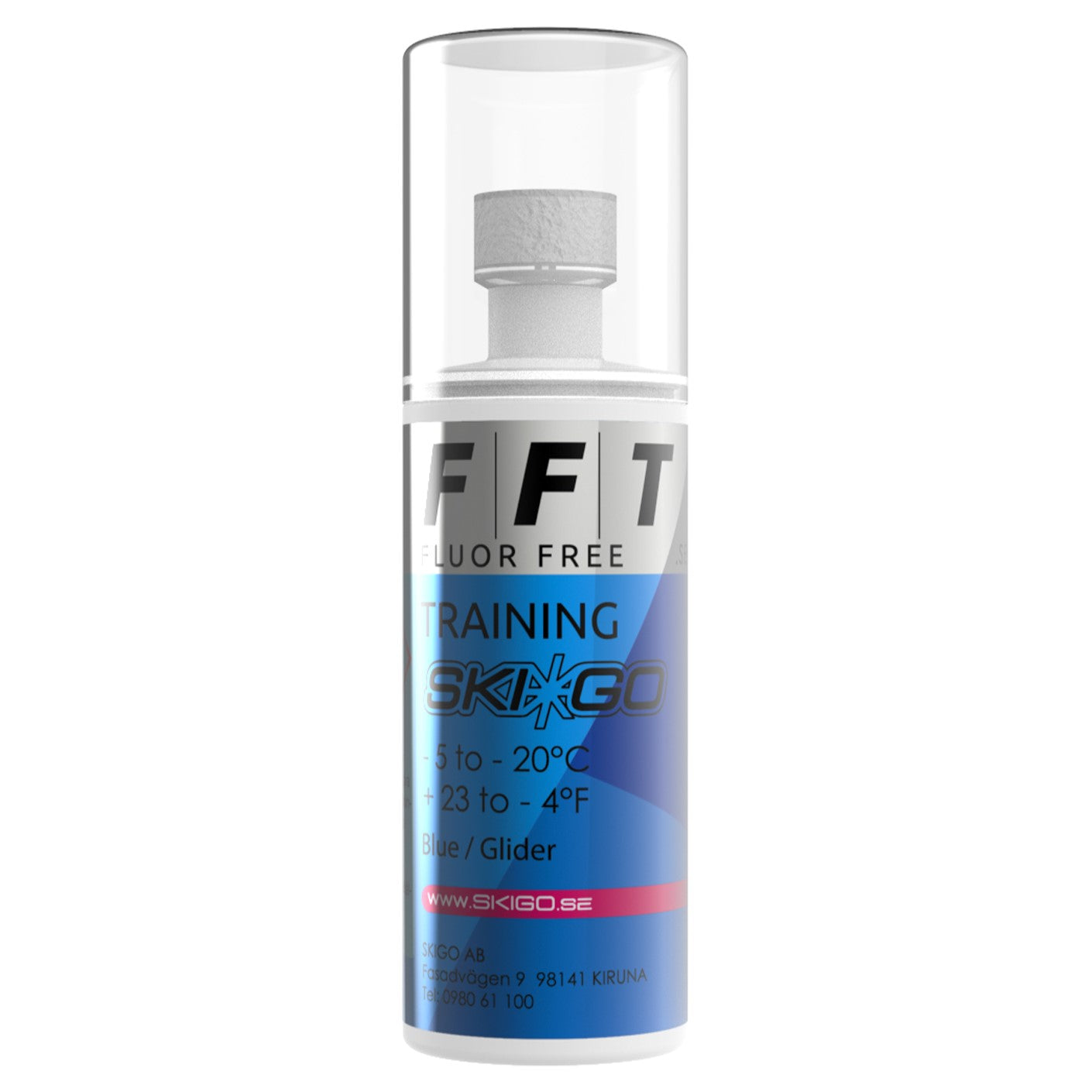 A product picture of the Ski*Go FFT Blue Liquid Glide