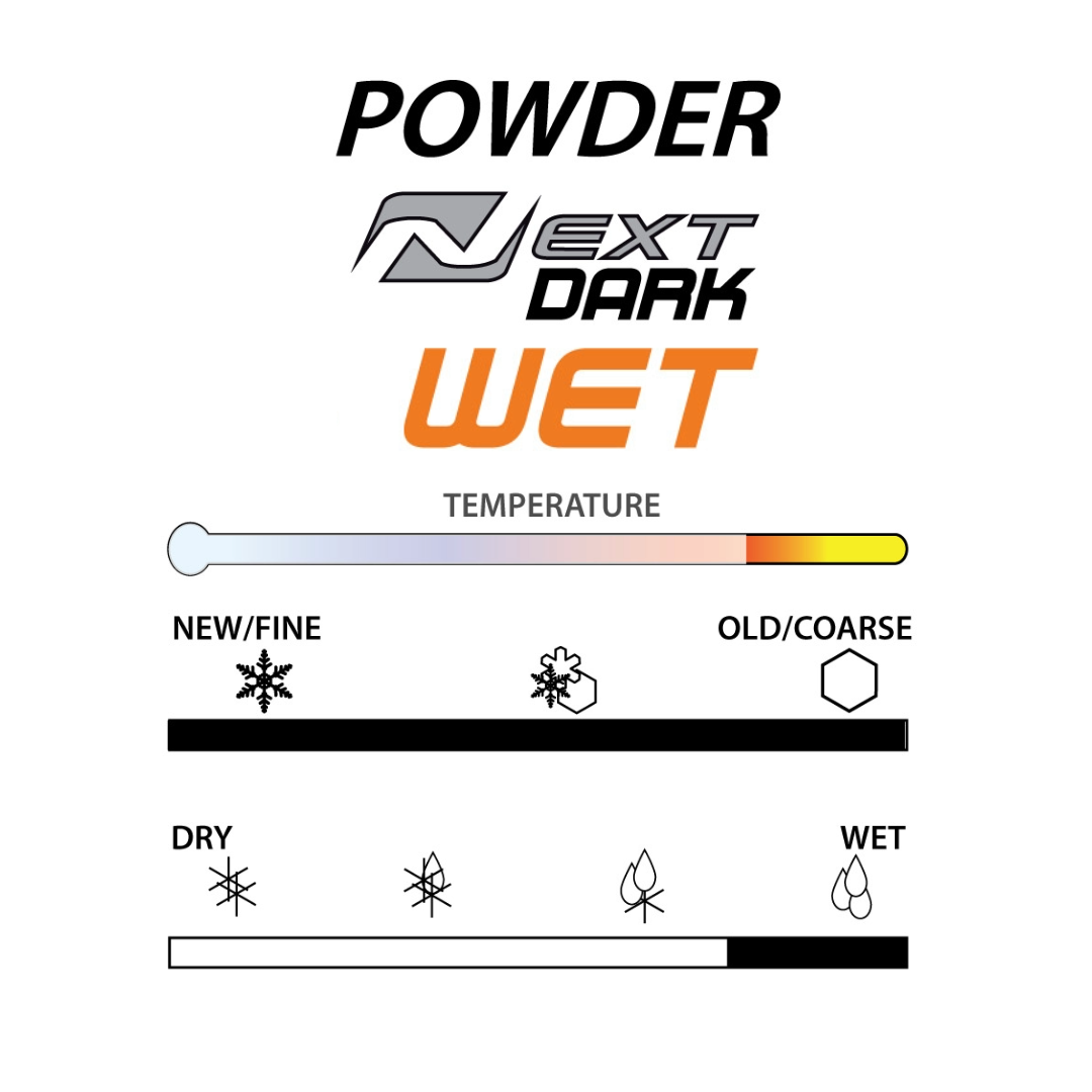 A product picture of the STAR NEXT DARK WET Fluoro-Free Racing Powder (0C/-3C)