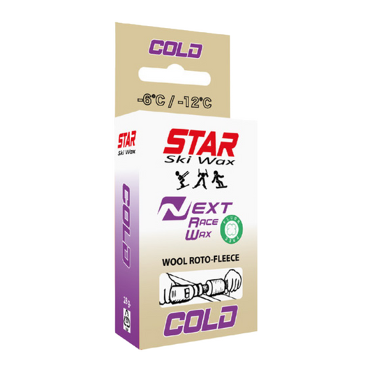 A product picture of the STAR NEXT COLD Fluoro-Free Racing Wool-Apply BLOCK (-6C/-12C) | 28g