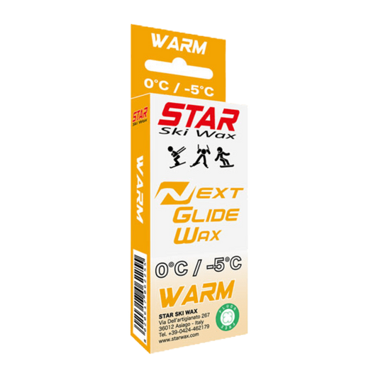 A product picture of the STAR NEXT WARM Fluoro-Free Racing Melt Wax (0C/-5C)