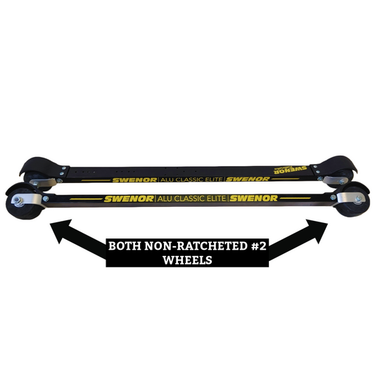 A product picture of the Swenor Alu Classic Elite DOUBLE POLE Rollerskis