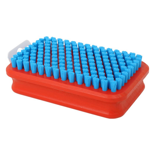 A product picture of the Swix Rectangular Fine Blue Nylon Handbrush