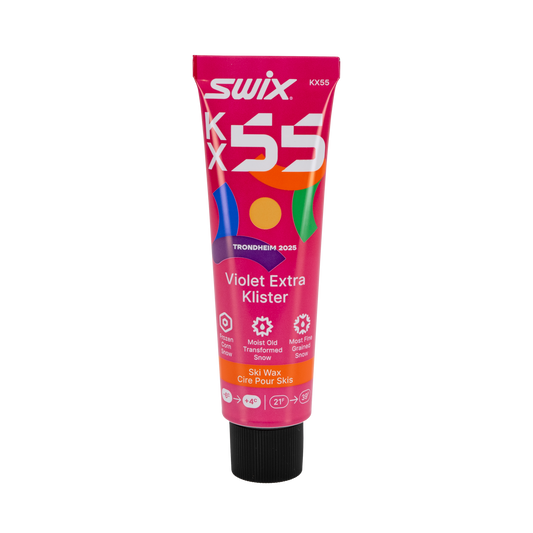 A product picture of the Swix KX55 Violet Extra Klister (4C/-6C) | 55g