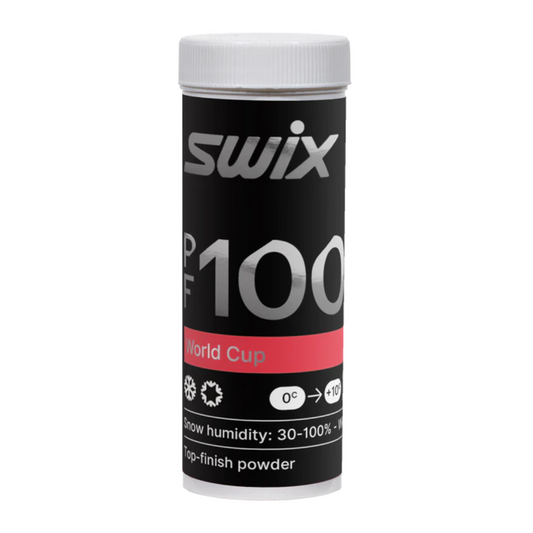A product picture of the Swix PC100 WC Coarse Wet Powder Glide Wax  | 25g