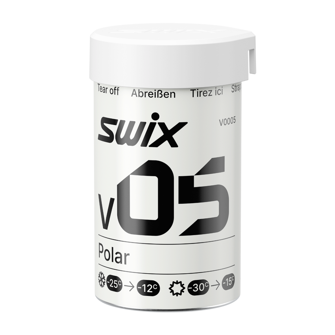 A product picture of the Swix V05 Polar Kick Wax (-15C/-30C) | 45g