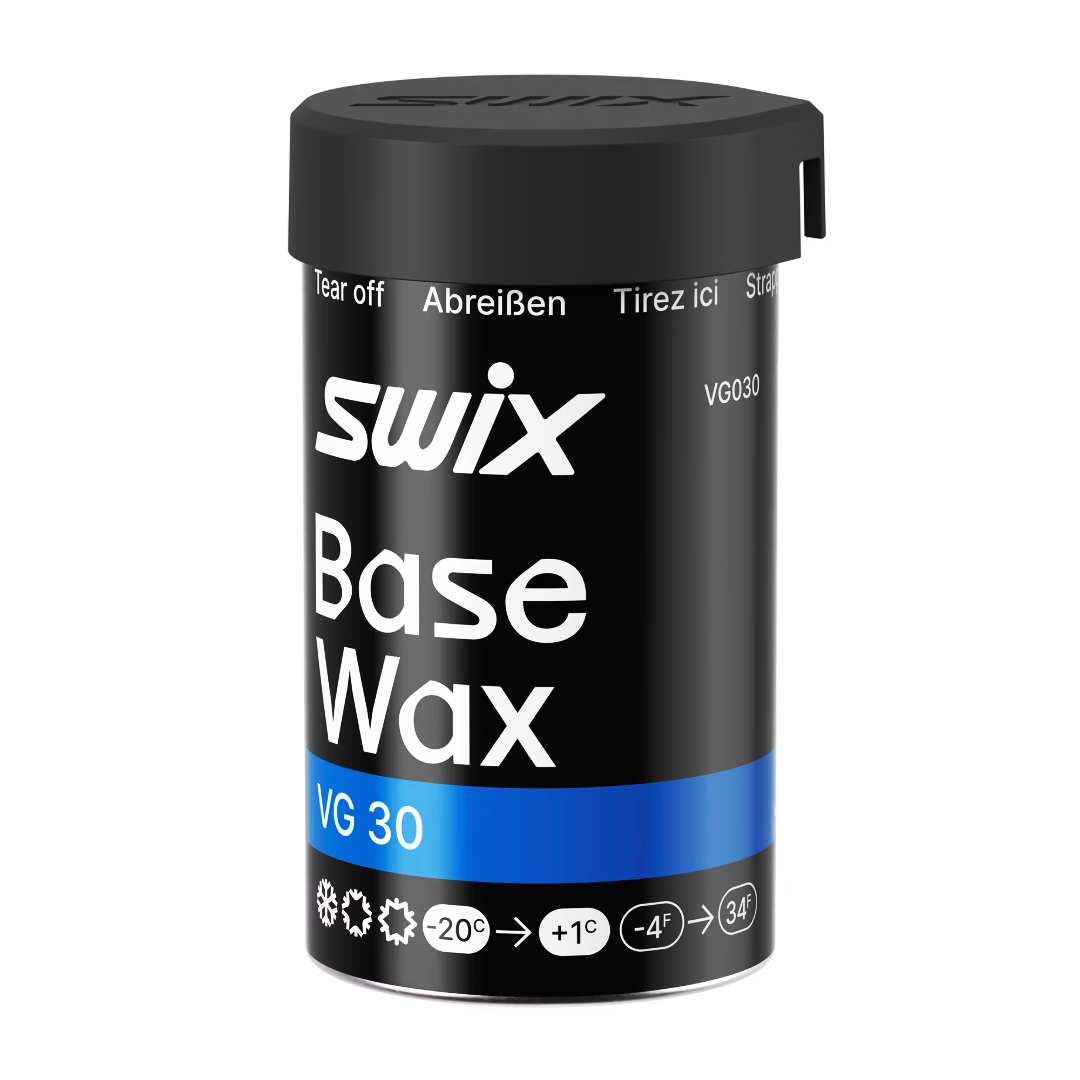 A product picture of the Swix VG30 Blue Base Binder Kick Wax (1C/-20C) | 45g