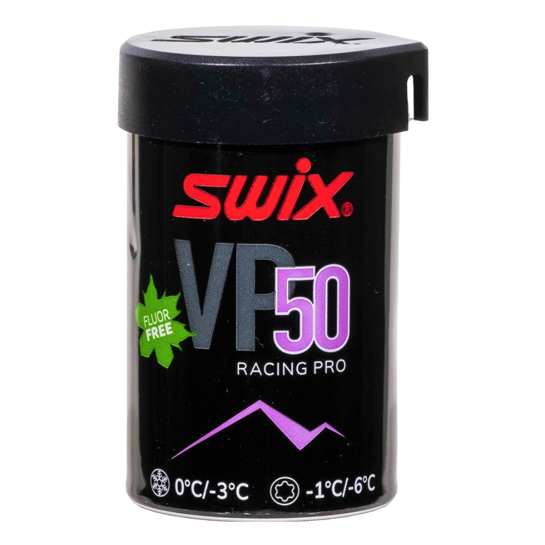 A product picture of the Swix VP50 Purple Kick Wax -1°C/-6°C