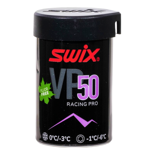 A product picture of the Swix VP50 Purple Kick Wax -1°C/-6°C