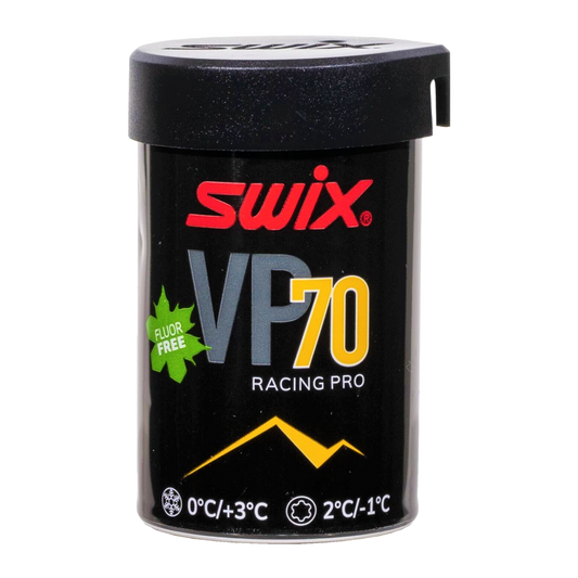 A product picture of the Swix VP70 Yellow Kick Wax 2°C/-1°C