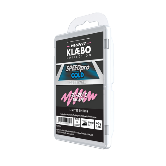 A product picture of the Vauhti Klaebo SpeedPro Cold Melt Wax (-2C/-20C) | 60g