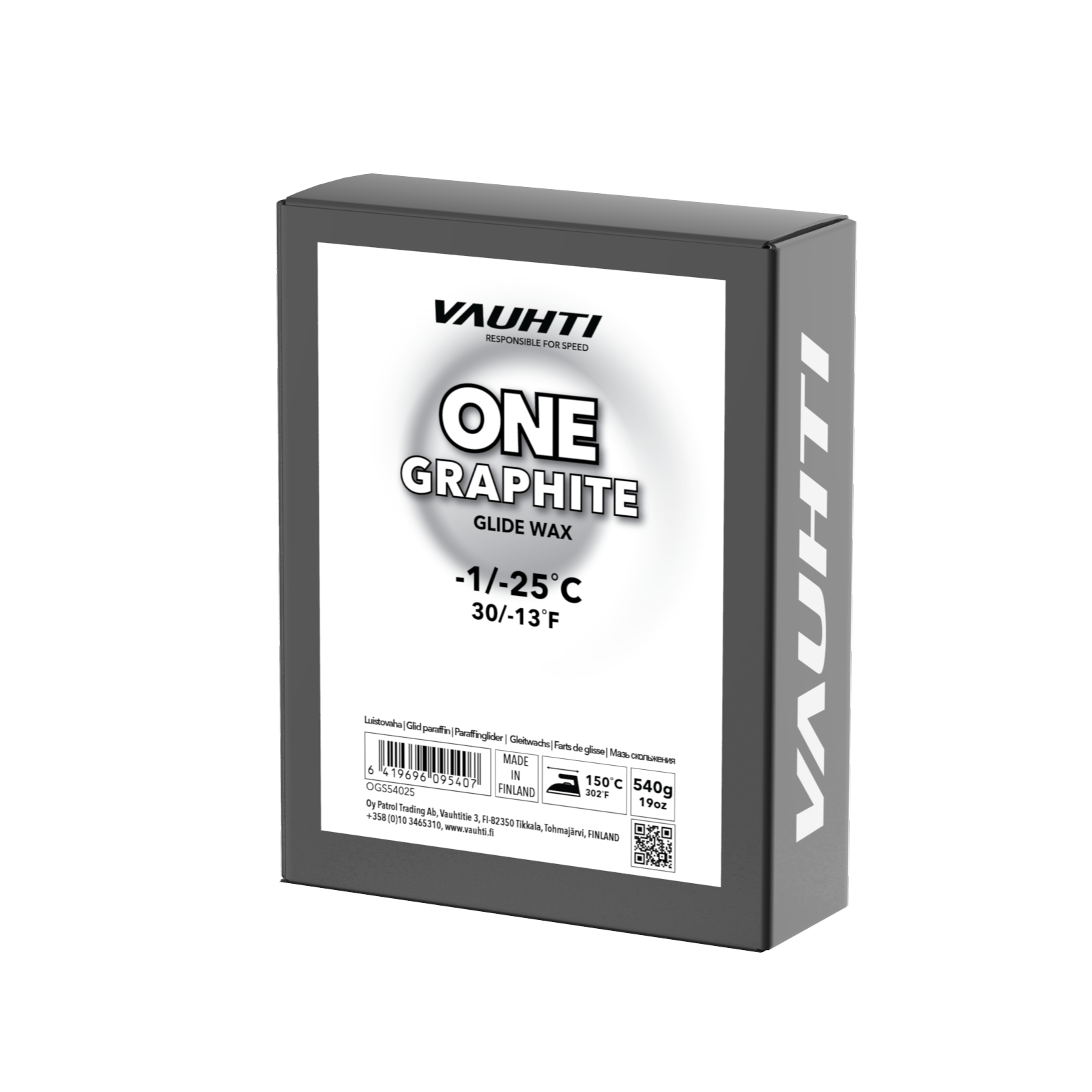 A product picture of the Vauhti ONE GRAPHITE Melt Wax (-1C/-25C)