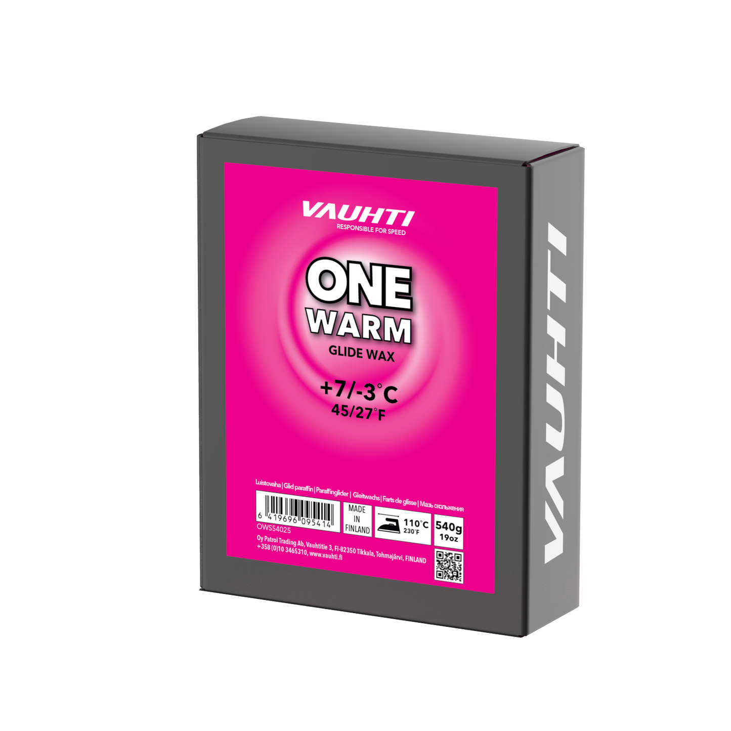 A product picture of the Vauhti ONE WARM Melt Wax (7C/-3C)