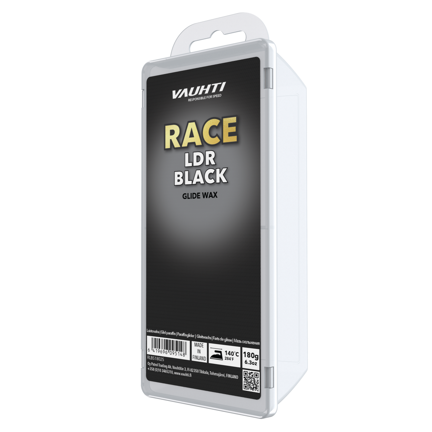 A product picture of the Vauhti RACE LDR BLACK Melt Wax